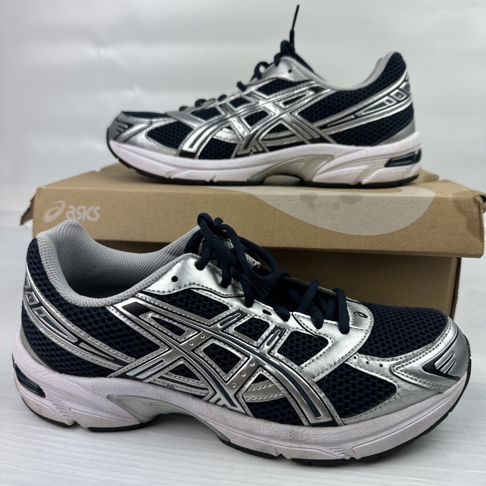 ASICS Gel-1130 French Blue/Pure Silver Navy Men US 9,5 1201A256-400 Excellent
